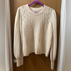 Anthropologie cream women’s sweater, size large